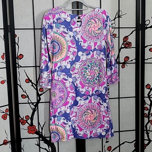 Lilly Pulitzer “Play That Trunky Music” Cotton T Shirt Dress Size Small - Picture 4 of 7